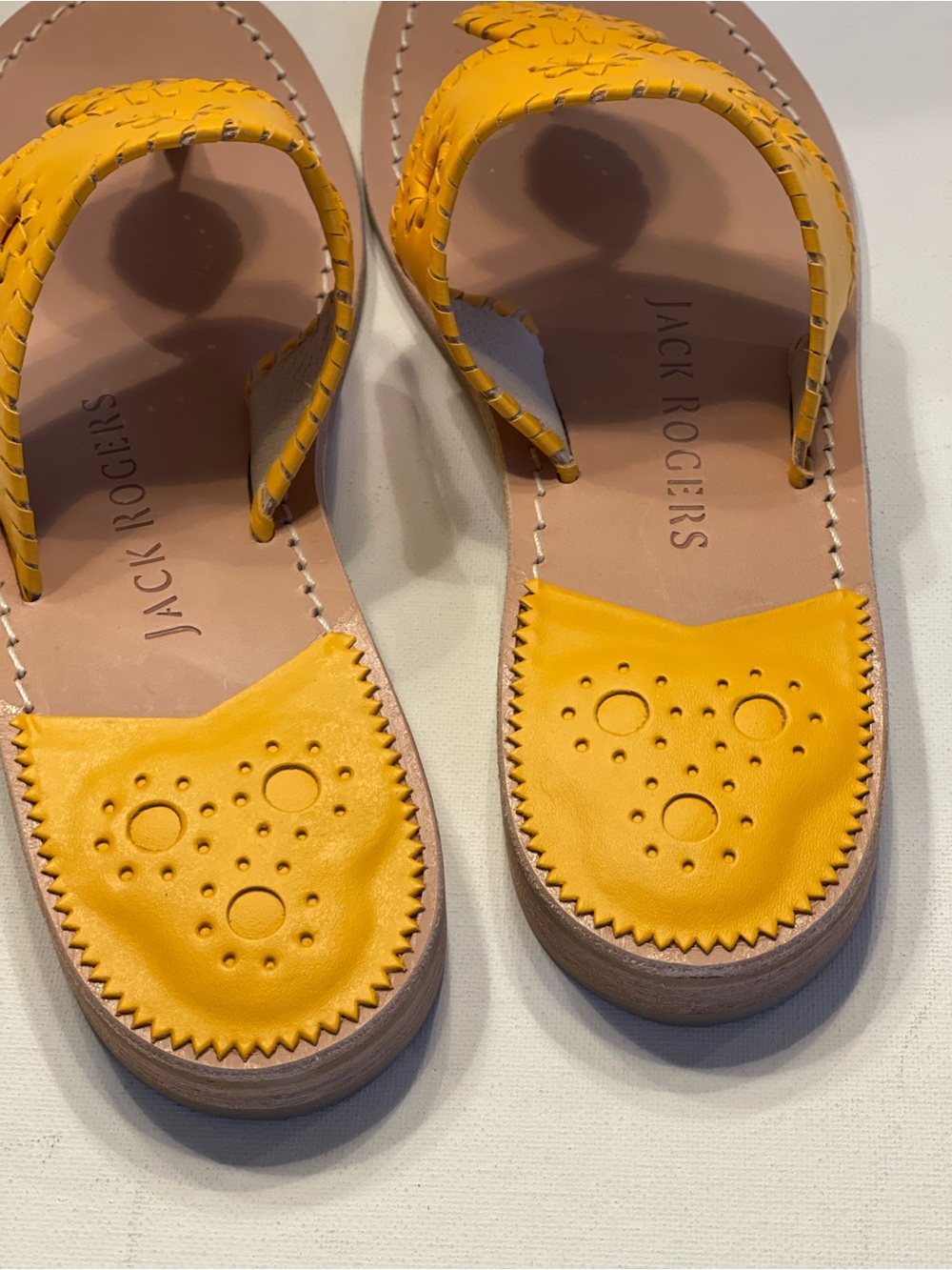 NIB JACK ROGERS LEATHER FLAT SANDAL IN COLOR MAN-MANGO WOMENS SIZE 8.5 - Picture 6 of 10